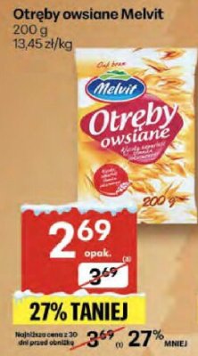 Otręby owsiane Melvit promocja w Delikatesy Centrum
