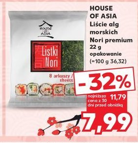 Listki alg morskich House of asia promocja