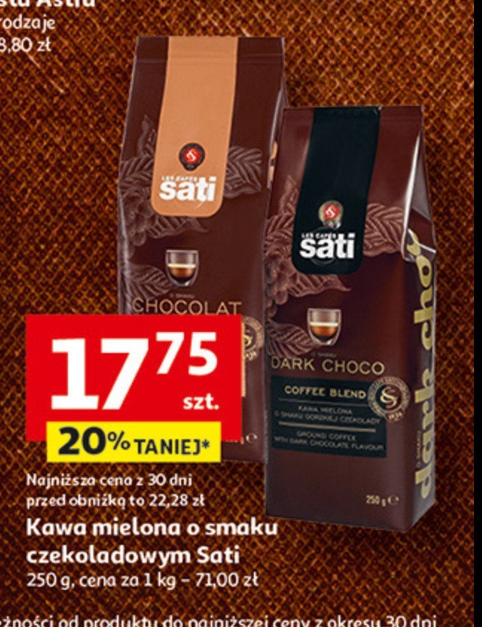 Kawa Sati dark choco promocja w Auchan