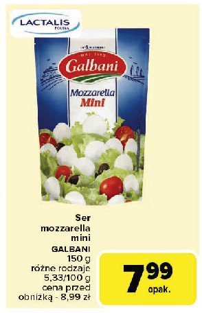 Ser mozzarella mini Galbani promocja