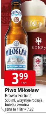 Piwo Miłosław Browar Fortuna promocja w Leclerc