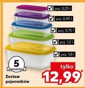 Zestaw pojemników z pokrywkami promocja