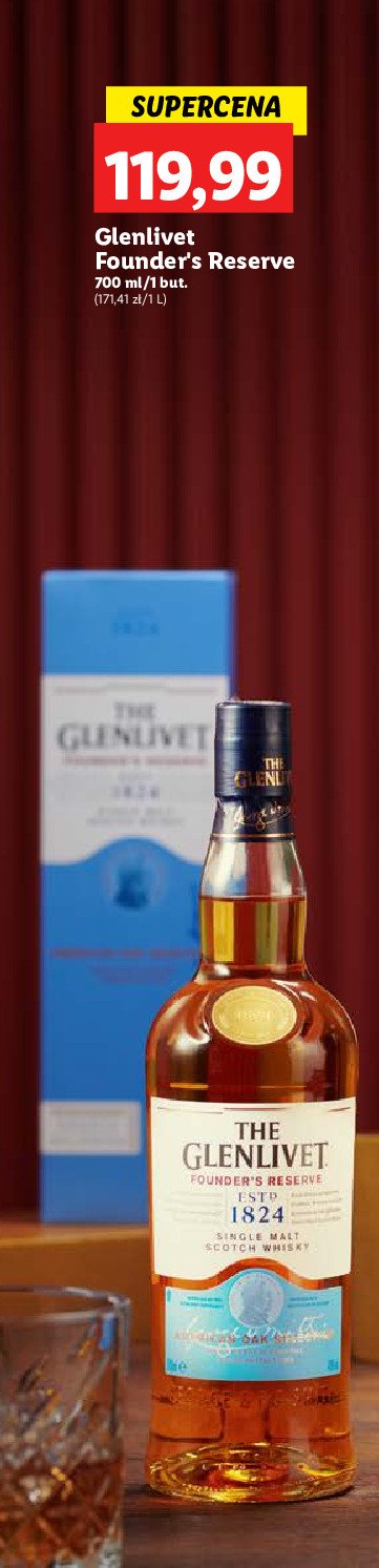 Whisky The glenlivet founder's reserve promocja w Lidl