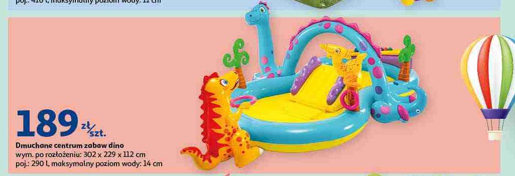 Dmuchane centrum zabawy dino promocja