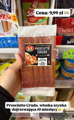 Włoska szynka Prosciutto Crudo  promocja w Dino