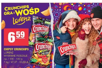 Chipsy Crunchips Lorenz wybrane rodzaje promocja w SPAR