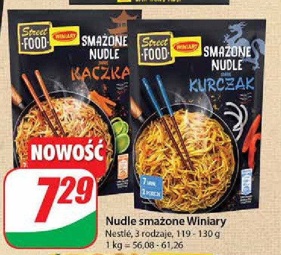 Smażone nudle kurczak Winiary street food promocja w Dino