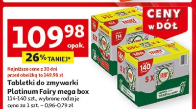 Kapsułki do zmywarek lemon Fairy platinum promocja