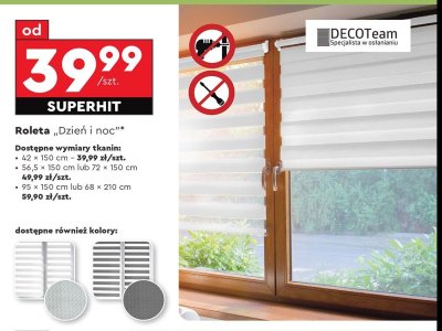 Roleta balkonowa dzień i noc 95 x 150 cm DECOTEAM promocja