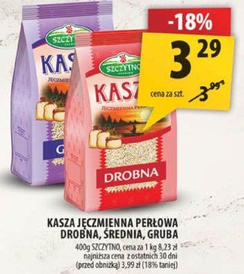 Kasza jęczmienna perłowa drobna, średnia, gruba Szczytno promocja w Arhelan