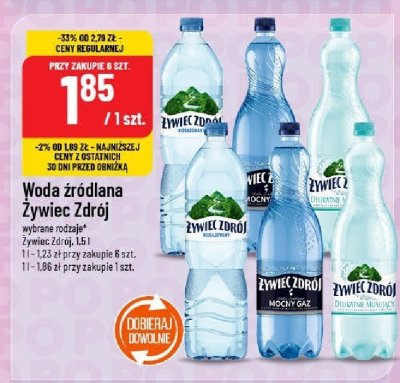 Woda źródlana Żywiec Zdrój promocja w POLOmarket