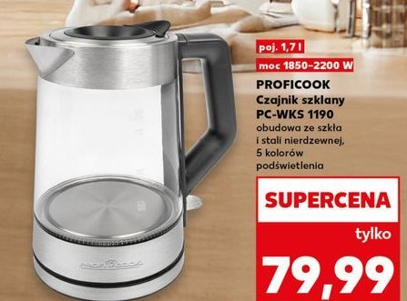 Czajnik wks1190 Profi cook promocja w Kaufland