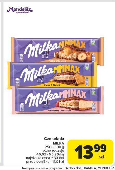 Czekolada strawberry cheesecake Milka mmmax promocja w Carrefour