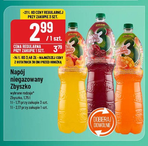 Napój Zbyszko 3 cocktail witaminowy Zbyszko (napoje) promocja