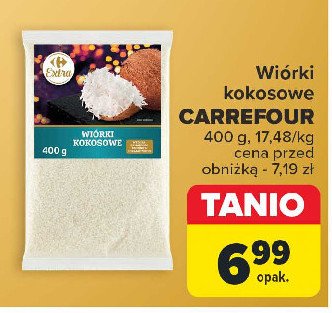 Wiórki kokoskowe Carrefour promocja w Carrefour Market