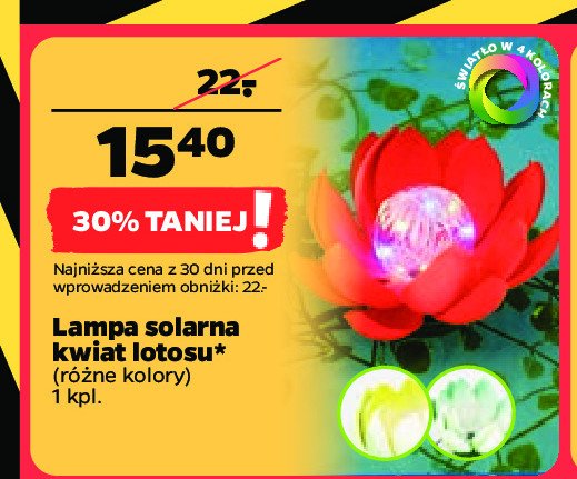 Lampa solarna kwiat lotosu promocja