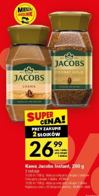 Kawa Jacobs Instant Crema, Cronat Gold, 200 g promocja w Twój Market