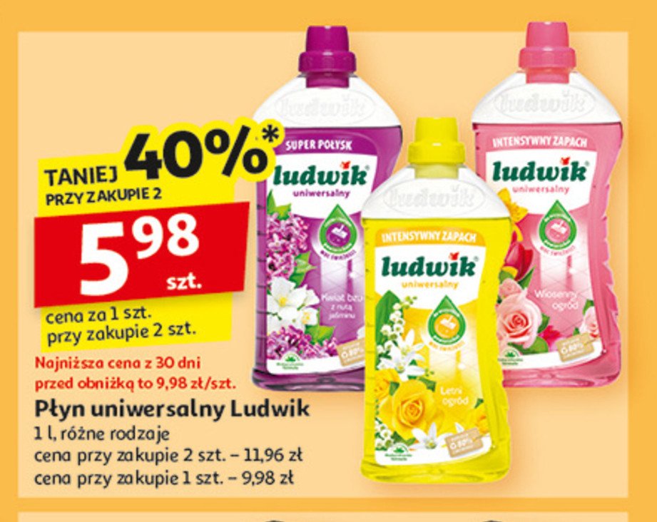 Płyn uniwersalny bez Ludwik promocja w Auchan