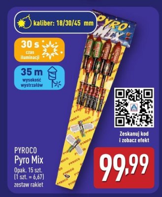 Zestaw rakiet Pyro Mix  promocja w Aldi