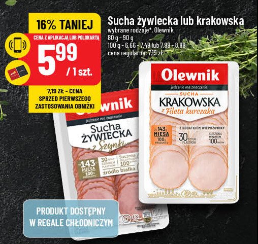 Kiełbasa krakowska z fileta Olewnik promocja