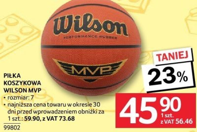 Piłka koszykowa Wilson MVP promocja w Selgros