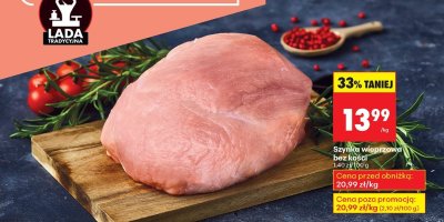 Szynka wieprzowa bez kości promocja w Biedronka