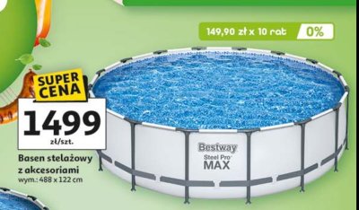 Basen rozporowy ze stelażem 488 x 122 cm Bestway promocja