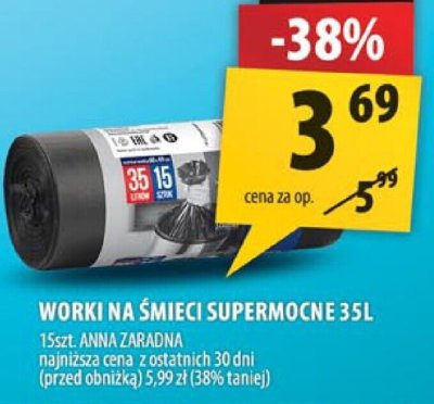 Worki na śmieci Supermocne 35L promocja w Arhelan