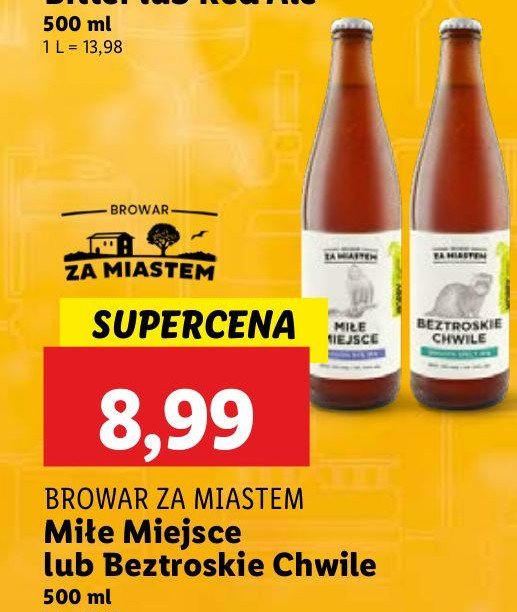 Piwo miłe miejsce Browar za miastem promocja w Lidl