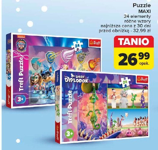 Puzzle 24 maxi Trefl promocja w Carrefour