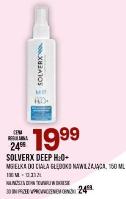 Mgiełka do ciała głęboko nawilżająca Solverx Deep H20+ promocja w Drogerie Natura