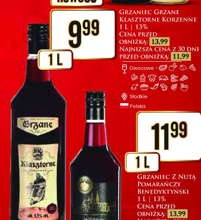 Wino GRZANE KLASZTORNE promocja w Dino