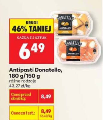 Antipasti Donatello, 180 g/150 g promocja w Biedronka