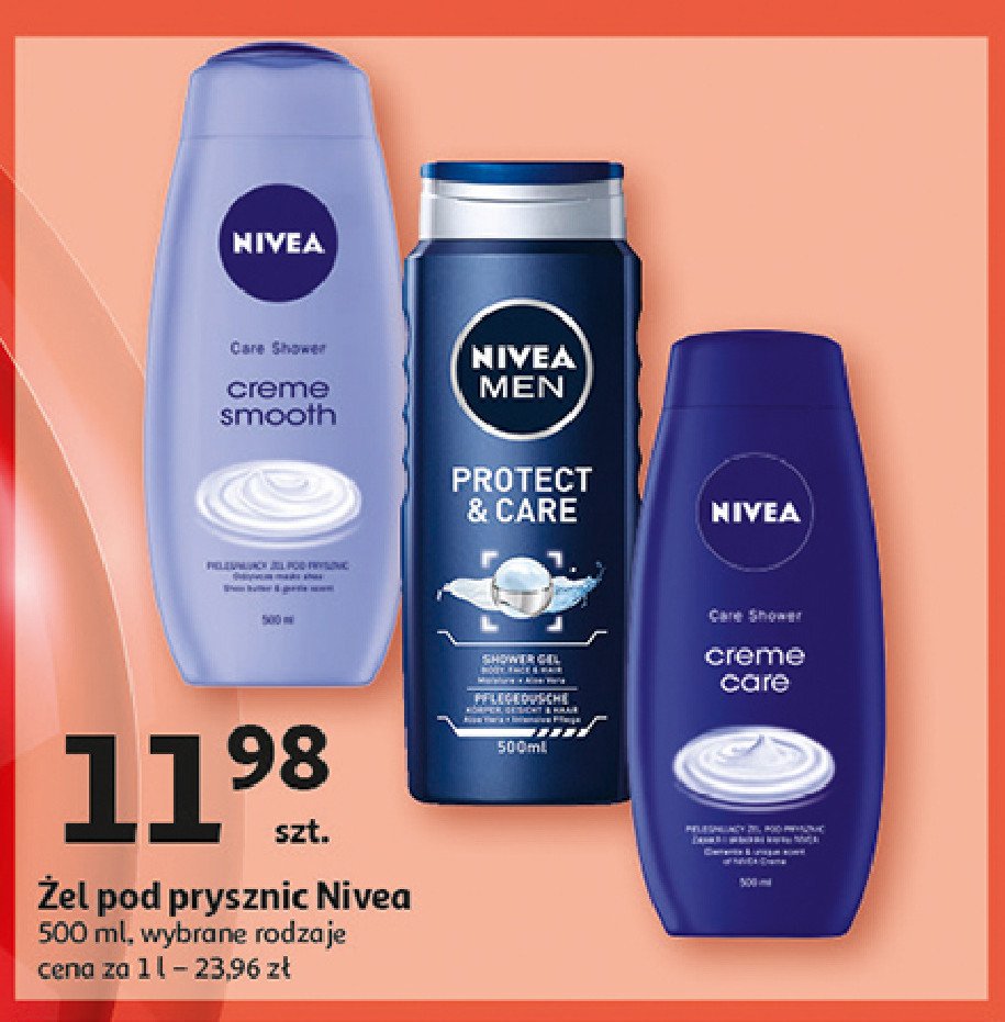 Żel pod prysznic (original care) Nivea men protect & care promocja