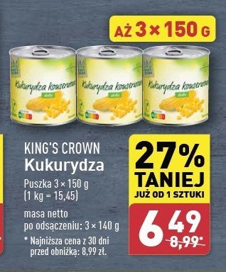 Kukurydza King's crown (aldi) promocja