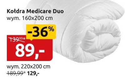 Kołdra Medicare Duo wym. 160x200 cm promocja w Black Red White