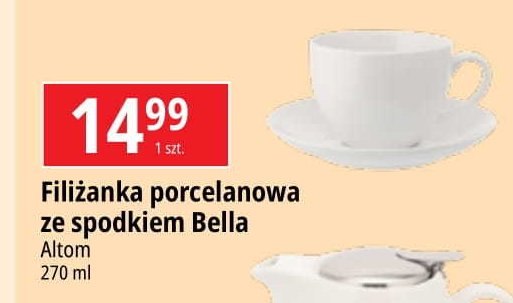 Filiżanka bella 270 ml złota linia Altom design promocja w Leclerc