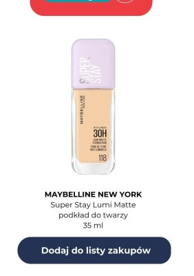 Podkład do twarzy Super Stay Lumi Matte promocja w Dino