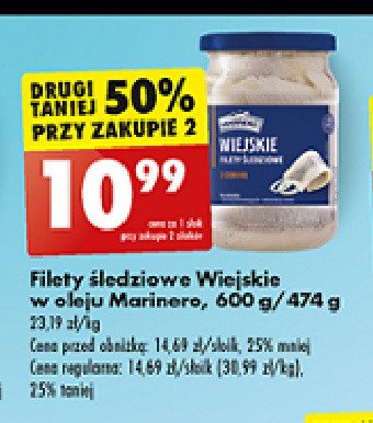 Filety śledziowe wiejskie w oleju Marinero promocja