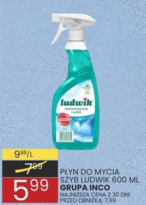 Płyn do mycia szyb Ludwik 600 ml promocja w Wafelek