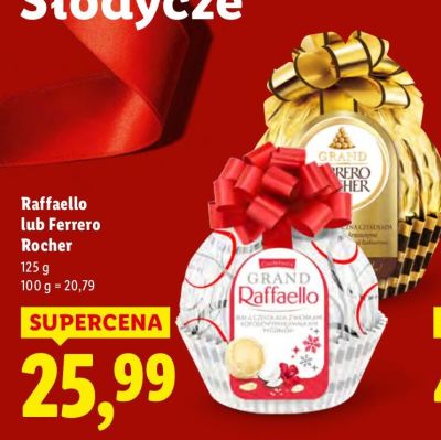 Raffaello lub Ferrero Rocher czekolada 125g promocja w Lidl