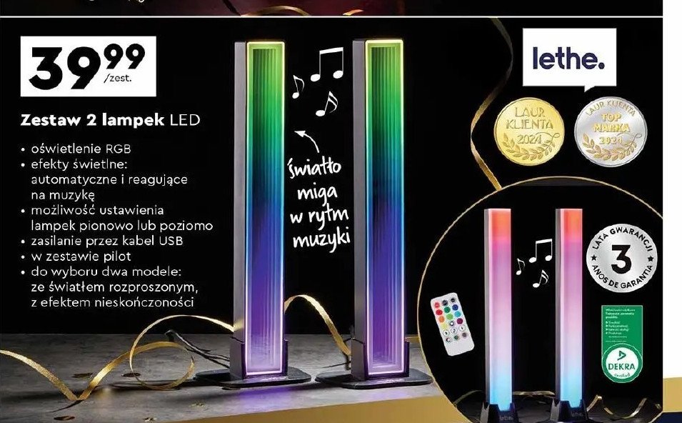 Lampki led rgb Lethe promocja