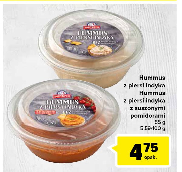 Hummus z piersi indyka z suszonymi pomidorami Indykpol promocja