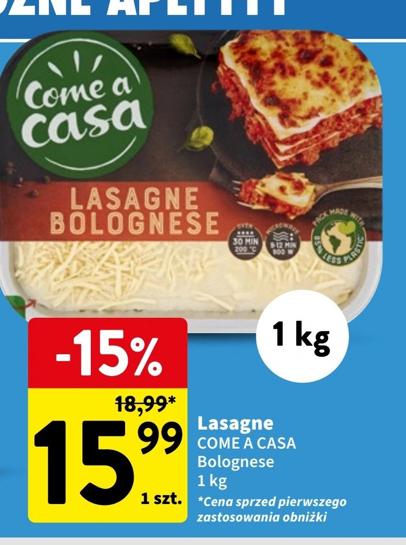 Lasange bolonese Come a casa promocja