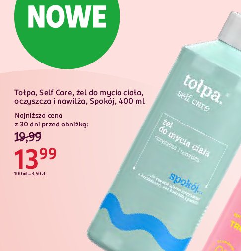 Żel do mycia ciała spokój Tołpa self care promocja w Rossmann