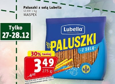 Paluszki z solą Lubella Maspex promocja w Prim Market