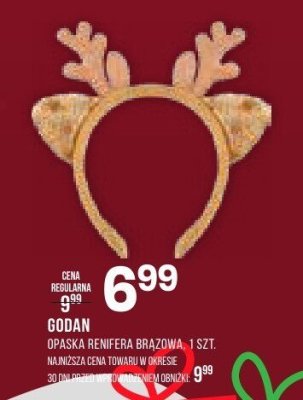Opaska renifera brązowa Godan, 1 szt promocja w Drogerie Natura