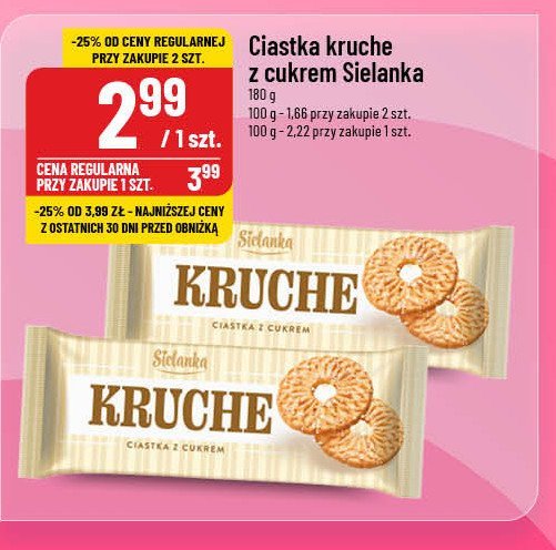 Ciastka kruche z cukrem Sielanka promocja w POLOmarket