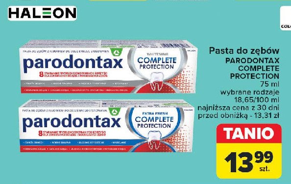 Pasta do zębów whitening Parodontax extra fresh complete protection promocja