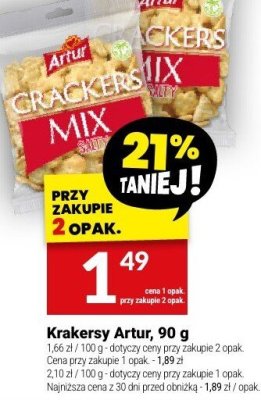Krakersy Artur Mix promocja w Twój Market